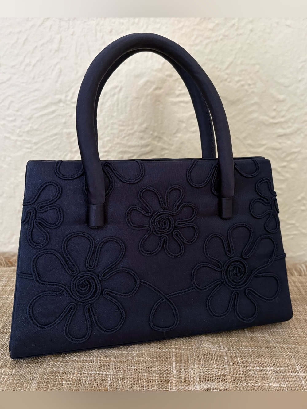 Bloomingdale's Navy Petite Handbag